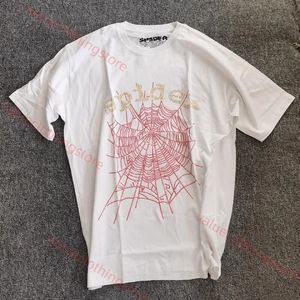 613s Men's T-shirts Men Pink Young Thug Sp5der 555555 Printed Web Pattern Cotton H2y Style Short Sleeves Top Tees Hip Hop Size S-xl