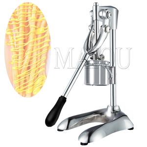 Manual Long French Fries Machine 30CM Dough Slice Extruder Stainless Steel+Aluminum Alloy Machine Potato Dough Extruder Kitchen Tools