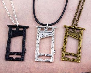 Pendant Necklaces Black Silver Colour Guillotine Necklace History Macabre Goth Jewelry Grunge Medieval Dark Academia Valentine Halloween