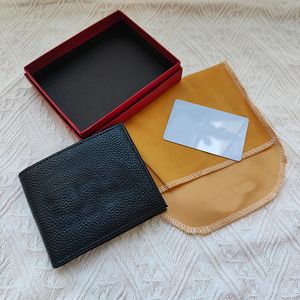 Europeiska lyxvarumärken Plånbok Business Credit Cardholder Animal Leather Designer Tote Bag Pocket Coin Purse Thin Bifold Money Clip Original Box