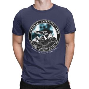 Herrpolos män Miskatonic University Antarctic Expedition T Shirts Lovecraft Cthulhu Pure Cotton Clothes Vintage Kort ärm O Neck Tees 230511