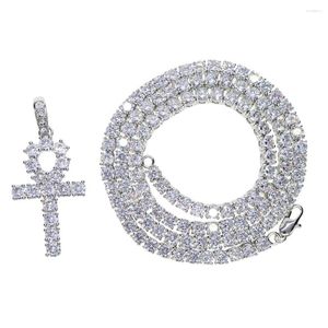 Pendant Necklaces Out Jesus Crossing Crystal Men Women Jewelry Gifts Iced Bling Rhinestone Pendants
