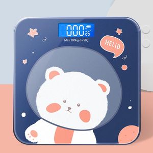Scales Cartoon Bear Weight Scale LCD Display Glass Smart Bathroom Scales Digital Body Fat Scales Highprecision Electronic Floor Scales