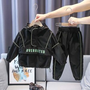 SetsSuits 봄 여름 유아 및 아기 소년 HoodiePant 세트 Drawstring 후드 하프 지퍼 어린이 아우터 키즈 복장 110 년 230510