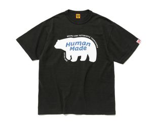 HUMAN MADE T-shirt a maniche corte in cotone di bambù con stampa divertente per uomo donna k20