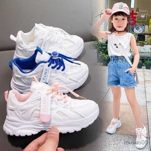 Athletic Outdoor Sneakers for Girls Sports Shoes Kids Boy White Casual Shoes Mesh Breathable Antislip Teenagers Running Shoes