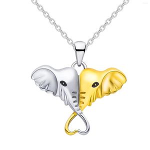 Pendant Necklaces Animal Elephant Heart Necklace Trendy Luxury Valentine's Day Friendship Jewelry Gifts For Lover Friends