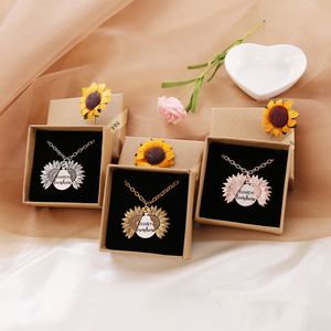 Collana con ciondolo girasole dal design antico Sunshine Keep Going Jewelry per gli amanti del regalo