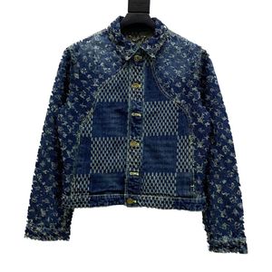 Mann Designer Denim Jacken Jacquard Buchstaben Kleidung Herren Mäntel Oberbekleidung Mit Kapuze Männer Kleidung Baumwolle Schwarz Blau