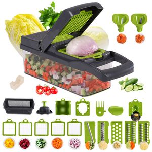 Multifunktionella verktyg Vegetabiliska skärare Slicer Grater Fruit Shredders Drain Potato Chopper PRUES MAKER HOME TOOL Kök Gadgets 230511