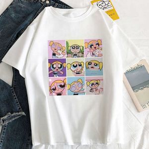 T-shirt da donna Japan Anime Kpop T-shirt con stampa grafica da donna Harajuku estetica bianca Top Tshirt casual 2021 Corea Fashion Y2k T-shirt da donna P230511