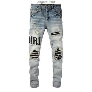 새로운 도착 Amirs Amirir Mens Denim Holes 바지 청바지 Coolguy 자전거 타는 사람 바지 맨 의류 패션 Amis Pants 디자이너 청바지