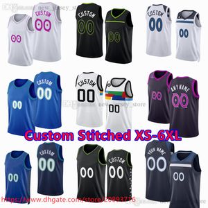 カスタムステッチXS-6XLバスケットボールジャージー1アンソニーエッドワード32 Karlanthonytowns 27 Rudygobert 10 Mikeconley 9 Nickeilalexanderwalker 7 Wendellmoore Jr. Jerseys