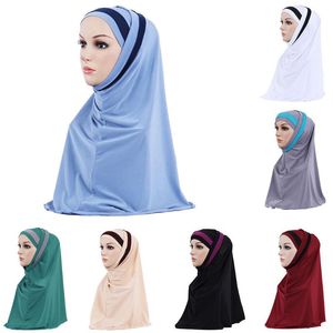 Beanies Beanie/Skull Caps Hijab Double Loop Slip On Scarf Pull Over Crepe Bekväm sjalhuvudduk