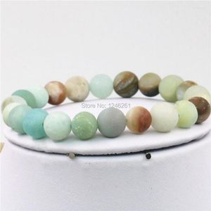 Strand 8mm Stone natural Amazonite Bracelet Girls Presentes de Natal Jóias de moda Fazendo miçangas à mão Ornamento Made Made 7.5 polegadas