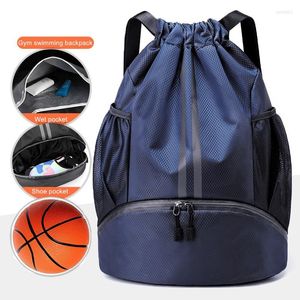 Açık çantalar kadın spor çantası yüzme su geçirmez fitness aksesuar basketbol sırt çantası erkek omuz bolsas ayakkabı cep sporları