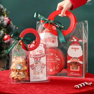 Present Wrap 1st Christmas Bag Red Clear PVC Tote Cookie Candy Wedding Holiday Party