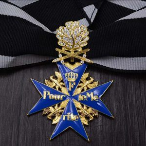 Outra decoração da casa de alta qualidade Deutsches prussia azul max derrete merite com medalha de distintivo de folhas de carvalho dourado 230511