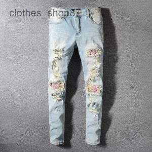 Designer Jeans Men's Jean Amirres Denim Mens Pants 2023 Men's Korean Version With Holes Good Shape Slim Fit Large Size Byxor 589 ZR3N
