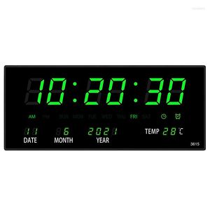 Wall Clocks LED Digital Clock Electronic Table With Date Time Display Power-Off Memory Watch 36 15 2.8CM