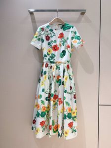 활주로 드레스 2023 디자이너 드레스 봄/여름 휴가 인쇄 신규 라인 드레스