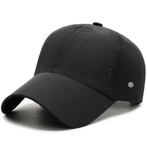 Tasarımcı Caps Hızlı kuru şapka Çalışma Spor Hava Havalandırma Gölgesi Ördek Kapağı Lulus Erkek ve Kadın İnce Güneş Kremi Beyzbol Kapağı