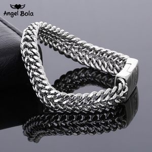 Cadeia antiga cor de cor prata punk 115mm Largura Braça Buda para mulheres Pulseiras DIY Bracelets Men Pulseira Jewelry Gift 230511