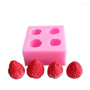 Bakningsformar 50st jordgubbsformar med ljusformar Silikonformar för DIY -tillverkning av tvål godischokladform