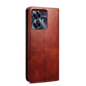 Crazy Horse Phone Cases For OPPO Reno 10 8T Realme 11 11X Find X6 A98 A78 A58 C55 Pro 4G 5G Wallet Leather Cover Case