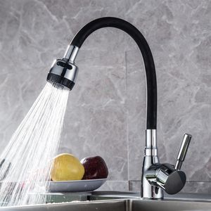 Kökskranar flexibel riktning roterande däck monteras kallt vatten färgglada enstaka handtag ett hål kran 2 läges spray stream 230510