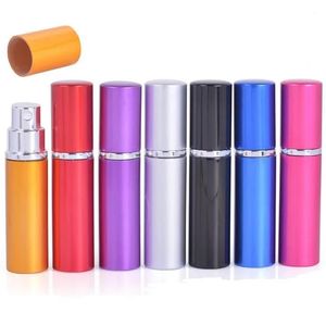 500pcs Many Colors 5CC smooth Aluminium perfume bottle 5ml Refillable Perfume Atomizer Travel bottles fragrance glass Spray bottle Essential Oil