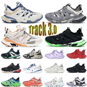 Track2 Przypadkowe buty Skórzane buty sportowe na platformie Buty sportowe Luksusowy projektant Potrójna czerń Nylon Drukowane Mężczyźni Kobiety Track 3.0 męskie damskie trampki o dużej wytrzymałości z podeszwą 36-45