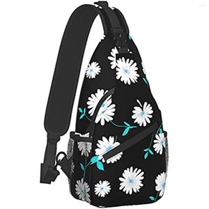 Backpack Daisy Sling Bag Women Men Crossbody Travel Hiking Casual Sport Climbing Runners Daypack Waterproof Bags For