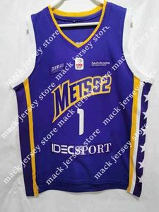 NEW Basketball Jerseys 2023 Draft Basketball Jerseys Metropolitans 92 Victor Wembanyama 1 Jersey Home Blue White Men's City Basketball Jersey