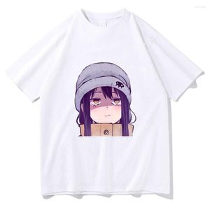 Erkek Tişörtleri Mieruko Chan Anime T-Shirts Kadın Yüksek Kaliteli Pamuklu Tshirts Kawaii Manga Baskılı Yotsuya Miko Harajuku Tops