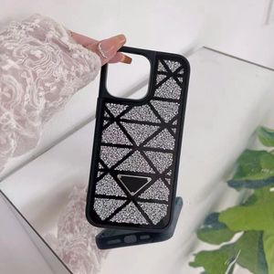Designer Shiny Phone Cases för iPhone 14 13 12 Pro Max 14Pro 14Promax 13Pro Fashion Diamond-Errusted Mobile Back Cover Case 051401