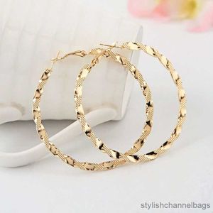 Stud Sell Twisted Loops Flower Hoop Earrings For Women Fashion Jewelry Double Sided Gold Silver Earrings