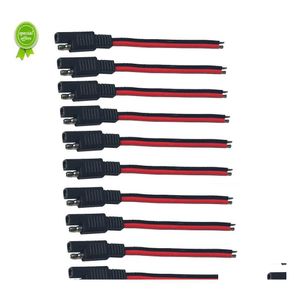 Other Auto Parts 10Pcs 15Cm Sae 2 Pin Quick Connector Disconnect Plug 14Awg Extension Wire Harness For Motorcycle Generator Solar Pa Dhirz