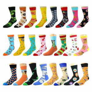 Design Man Socks Wholesale Compression Cotton Custom Socks Högkvalitativ Fashion Folor Funny Happy Crew Cotton Men