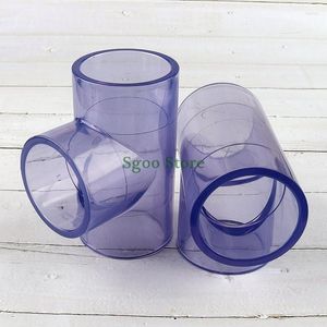 Vattenutrustning 1 st ID.63-110mm Transparent UPVC Tee Connector Garden Irrigation System Water Pipe Connectors Aquarium Tank Part PVC