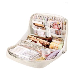 Multilayers Large Capacity Pencil Bag Aesthetic School Cases Kawaii Stationery Holder Pen Case Students Supplies