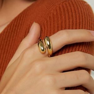 Cluster Rings Gold Silver Color Irregular Ring Fashion Hollow Adjustable For Women Man Minimalism Trend Vintage Party Jewelry