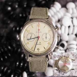Wristwatches Real 1963 Watch 40mm Manual Mechanical ST1901 Movement Aviation Multi-Function Men Watches Classic Personality Male
