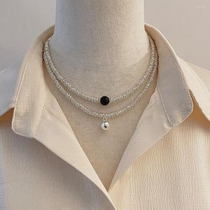 Pendant Necklaces Metal Chain Necklace Trendy Geometric Ball Daily Collarbone Jewelry For Women