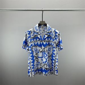3豪華なデザイナーシャツメンズファッションタイガーレターvシルクボウリングシャツのカジュアルシャツ男性スリムフィット半袖ドレスシャツM-3XL＃923
