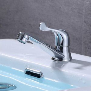 Rubinetti del lavandino del bagno 2 pezzi Rubinetto della cucina Aggiornamento Addensare Maniglia singola Chrome Montaggio su ponte Rubinetto in lega di zinco Foro vasca da bagno