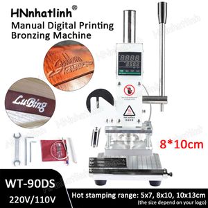 WT-90CT Hot Foil Stamping Maszyna 300W 500 W Maszyna na prasie cieplnej Manual Bronzing Maszynki używane do skórzanych papierów PVC Tłoczenie z pozycjonowaniem suwak