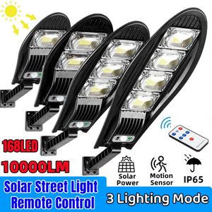 10000W 3000W 5000W 8000W Solar Street Light Super jasny, wodoodporny, Wodoodporny Lampa LED czujnik 3 Tryby Oświetlenie zdalne sterowanie dla Garden Villa Gard