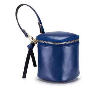 Custodie per borse per cosmetici Bella pelle di mucca cerata ad olio Primo strato di pelle bovina Versatile Lady Mini Borsa per cosmetici Specchio interno Custodia per rossetti 230510