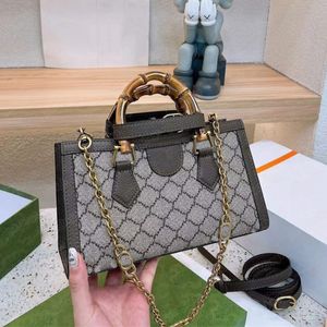 E-Väst Långt bambupåsar Crossbody Desigber Diana Shoulder Bag Handväska Lyxiga bambu Tygväska Small Letter G Chain Leather Totes 2305113bf